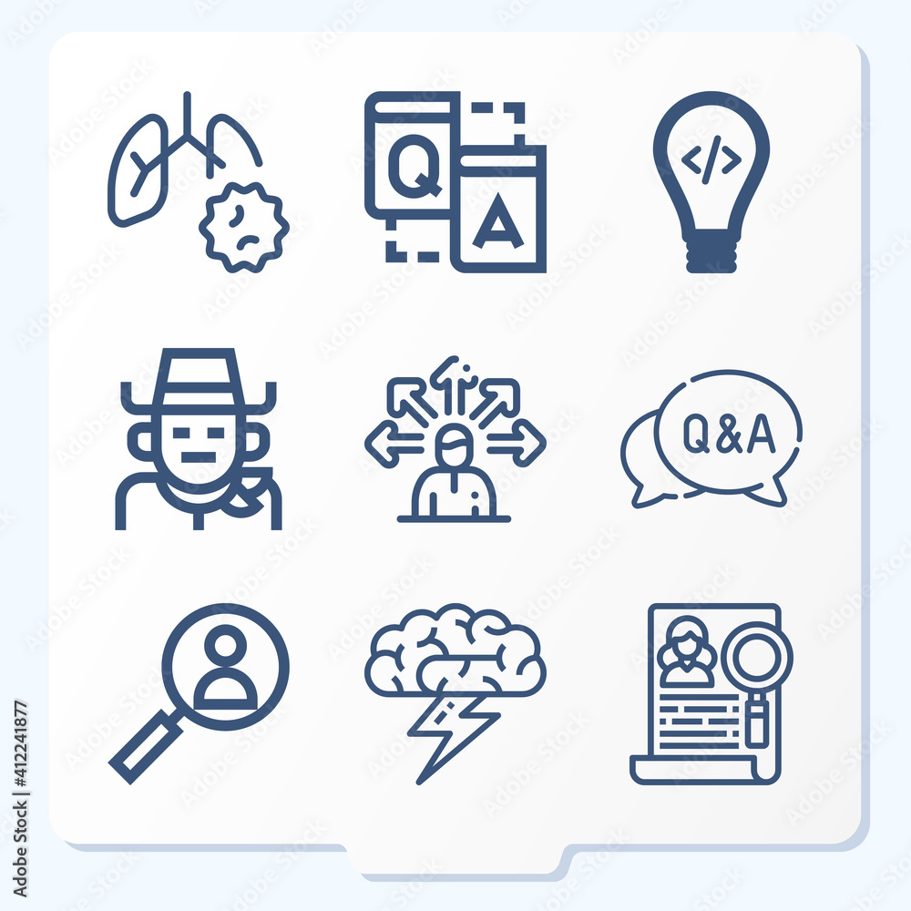 Simple set of 9 icons related to beliefs Simple set of 9 icons related to beliefs