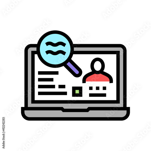 checking status allowance color icon vector. checking status allowance sign. isolated symbol illustration