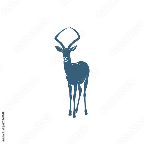 Antelope design vector illustration, Creative antelope logo design concepts template, icon symbol