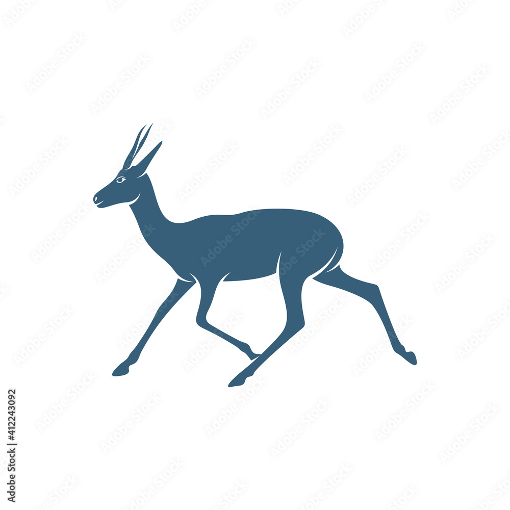 Obraz premium Antelope design vector illustration, Creative antelope logo design concepts template, icon symbol
