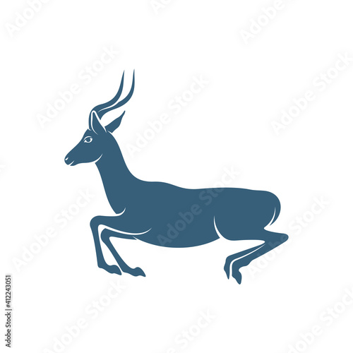 Antelope design vector illustration  Creative antelope logo design concepts template  icon symbol