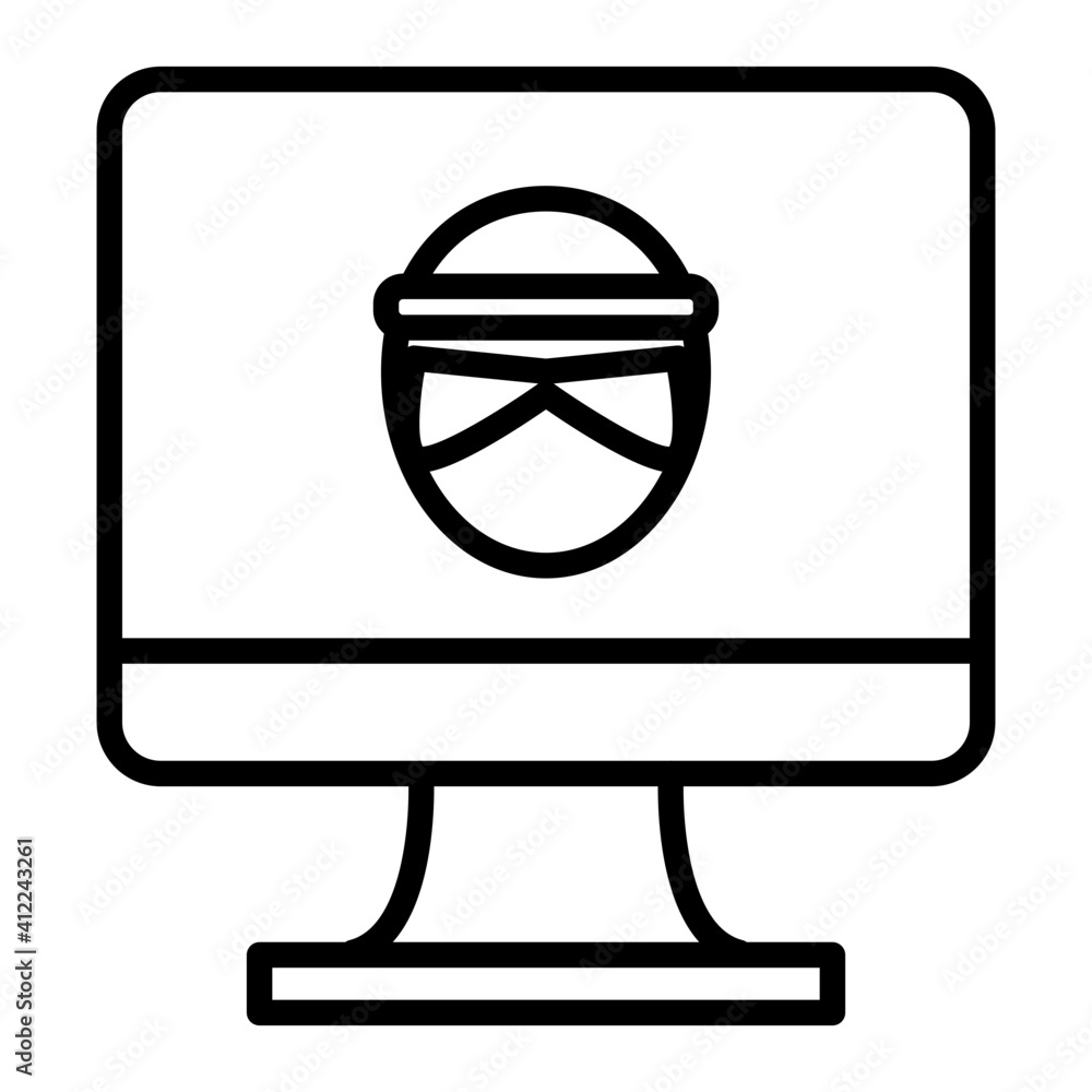 Icon of hacker attack Icon of hacker attack