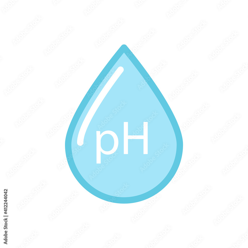 Ph simple icon, neutral balance ph. Flat vector illustration. Ph simple icon, neutral balance ph. Flat vector illustration.