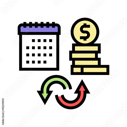 social security benefit allowance color icon vector. social security benefit allowance sign. isolated symbol illustration