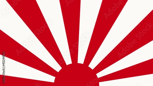 日章旗の扇型スクロール背景素材