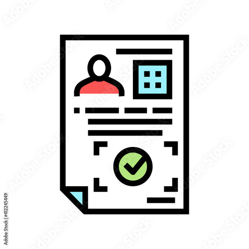 approval allowance color icon vector. approval allowance sign. isolated symbol illustration