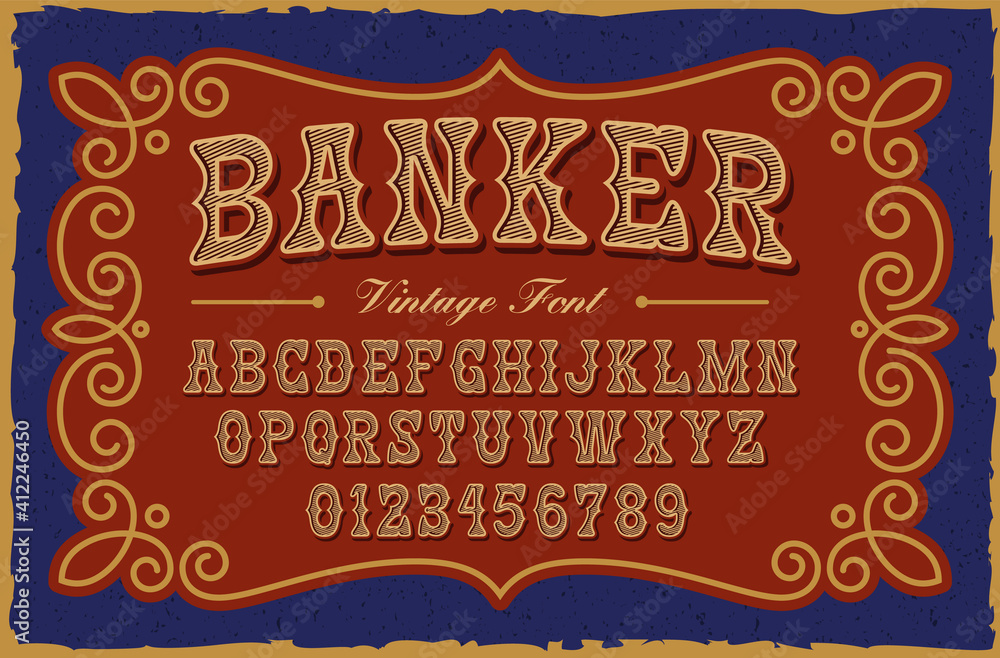 A vintage serif font in western style, this font can be used for many creative products such as posters, emblems, alcohol labels, packaging, and many other uses