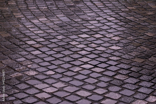 European medieval street stone pattern