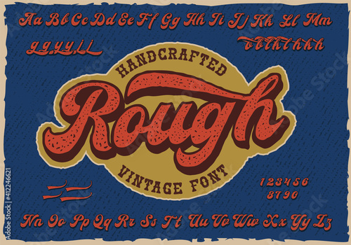 A handcrafted script font. This font looks better for large displays and short words. Perfect for many creative products such as logos, t-shirt prints, streetwear, headlines and etc.