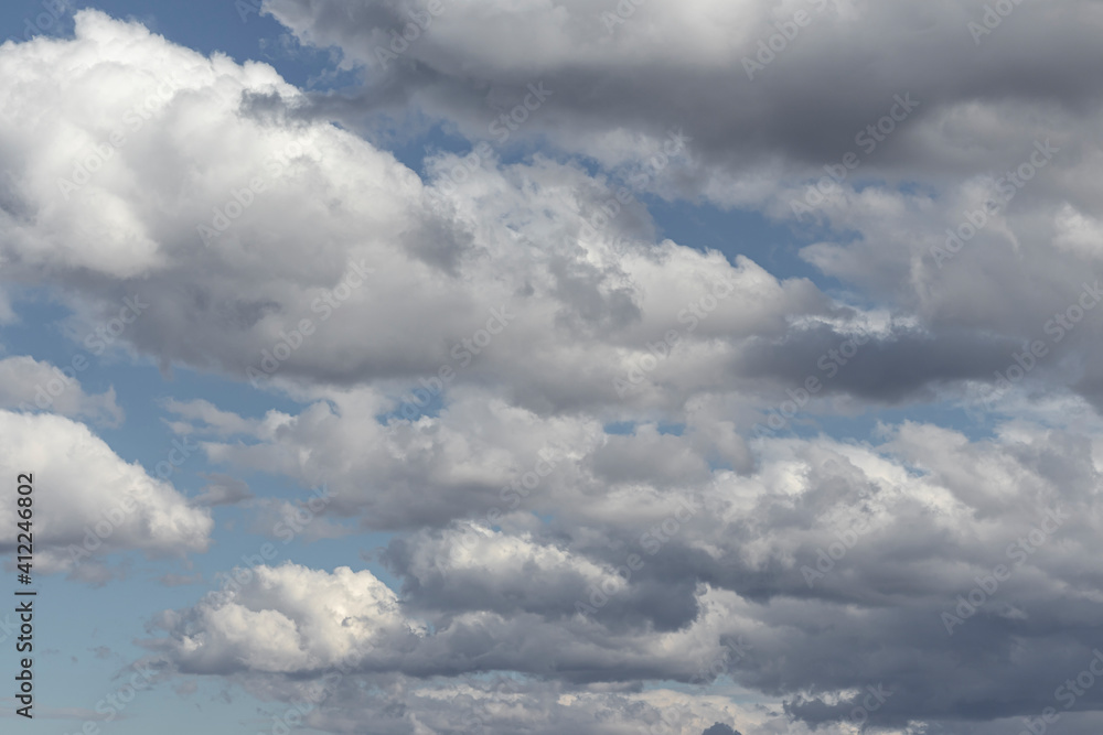 Blue sky with white clouds for backgrounds and compositing Blue sky with white clouds for backgrounds and compositing