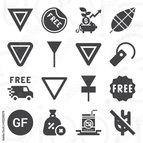 16 pack of forgive  filled web icons set