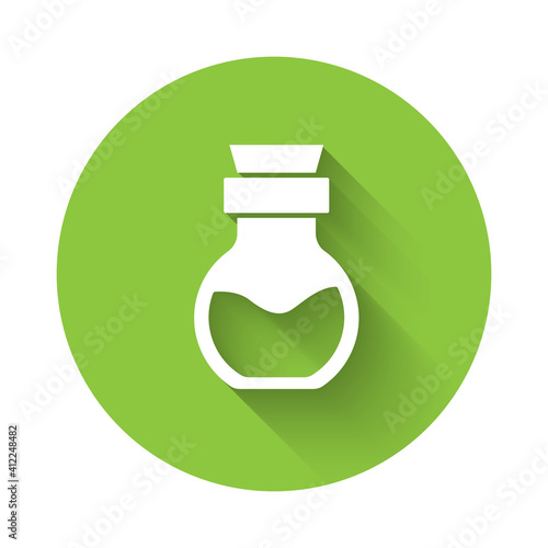 Poison in bottle icon isolated on white background. Bottle of poison or poisonous chemical toxin. Vector.