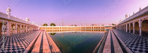 Nankana Sahib, Punjab, Pakistan - April, 12, 2020: The Sarovar (Holiest Pool), Gurdwara Janamasthan Guru Nanak Dev Ji, located at Nankana Sahib District. photo