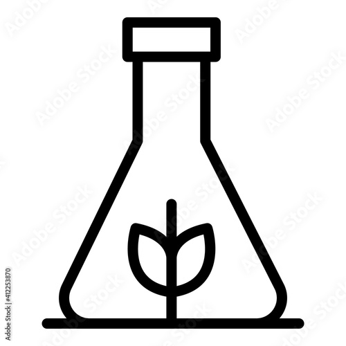 Gmo flask icon. Outline gmo flask vector icon for web design isolated on white background
