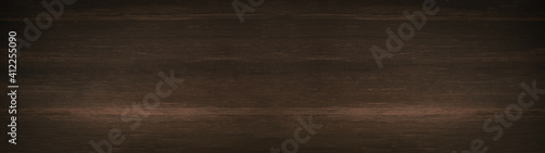 old brown rustic dark wooden texture - wood timber background panorama long banner	
