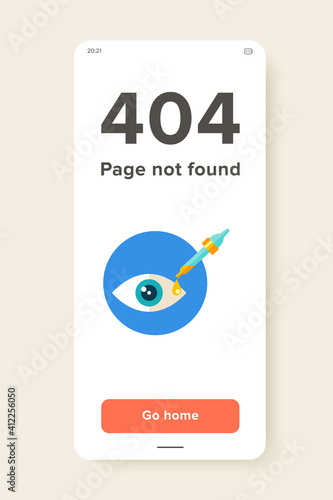 Icon of eye test. Dilating eye drop, medications, examination. Oculist concept. Can be used for topics like eye care, treatment or vision