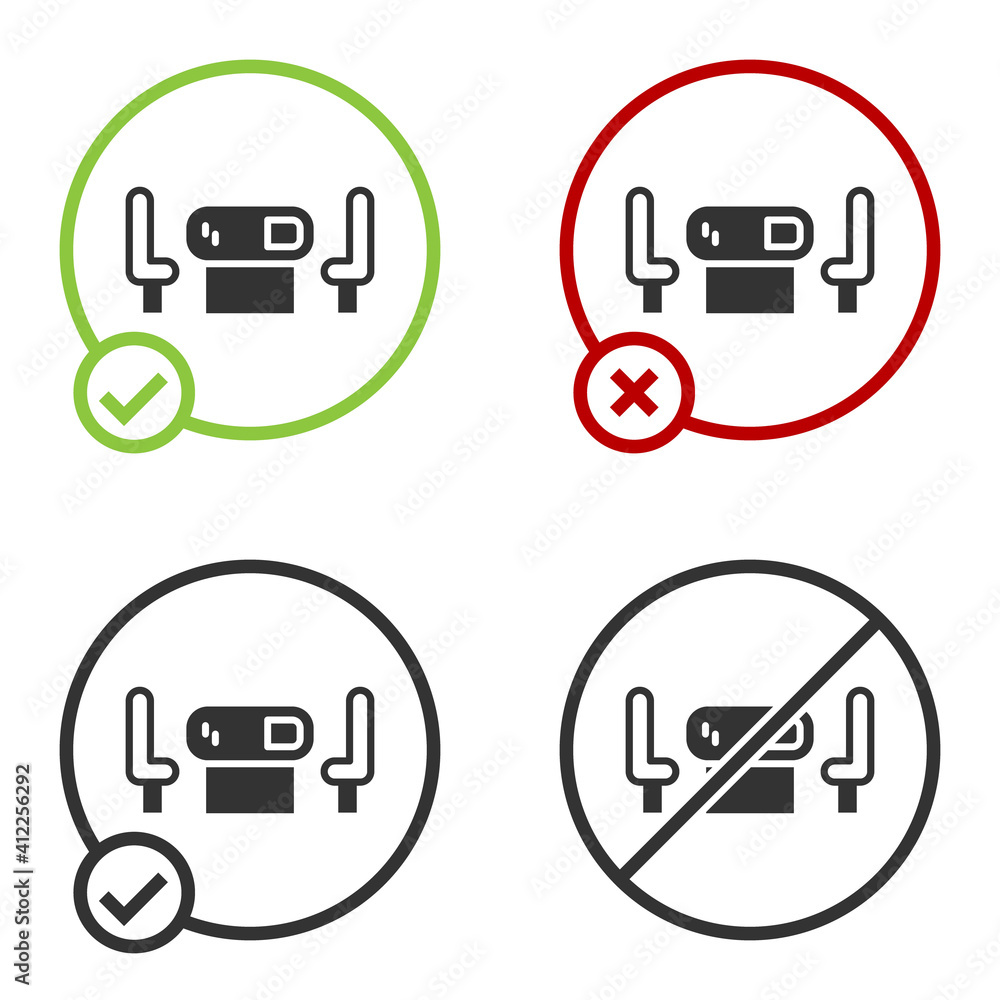 Black Poker table icon isolated on white background. Circle button. Vector. Black Poker table icon isolated on white background. Circle button. Vector.