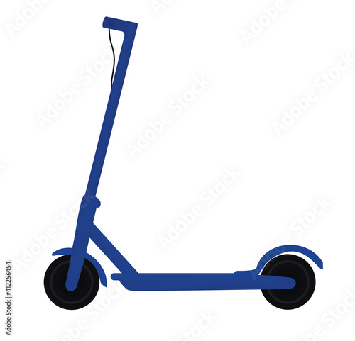 Blue electric scooter. vector illustration