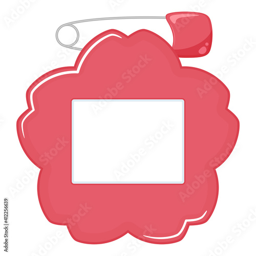 かわいい桜の幼稚園バッチ_名札と安全ピンのイラスト