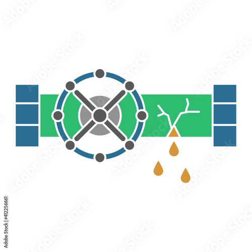 Icon of leaking pipe

