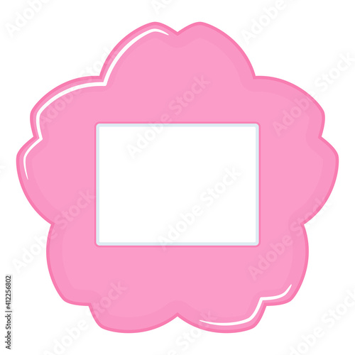 かわいい桜の幼稚園バッチ_名札のイラスト