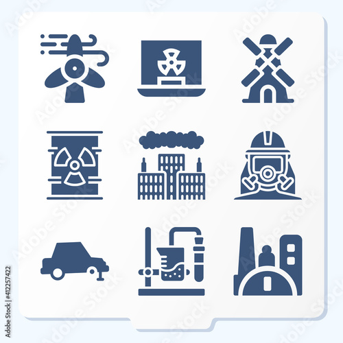 Simple set of 9 icons related to conditions
