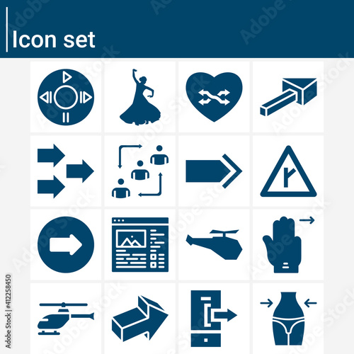 Simple set of appropriate related filled icons.