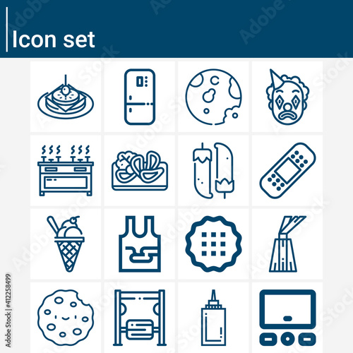 Simple set of lumber related lineal icons.