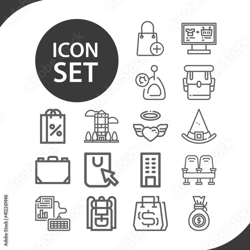 Simple set of city related lineal icons.