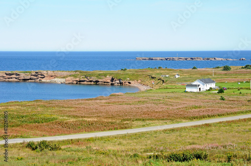 Quebec; Canada- june 25 2018:  small village of Saint Georges de Malbaie photo