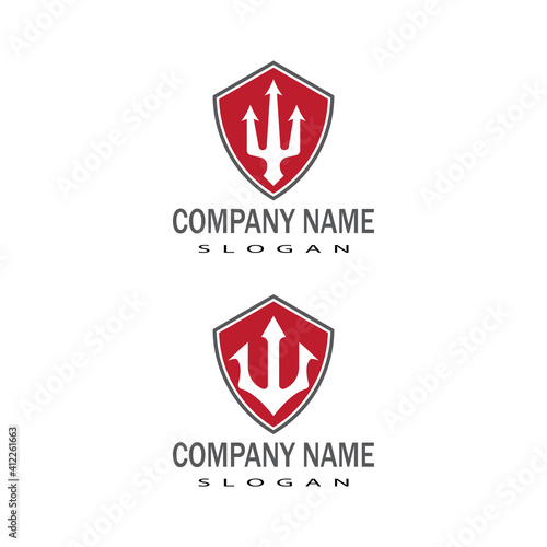 Free Download Trident Logo Template vector icon illustration design - GFXLoad