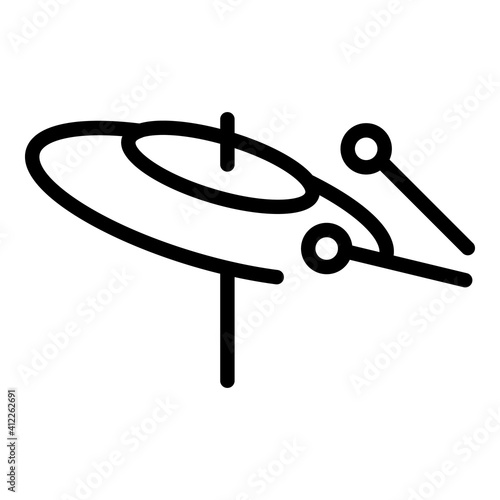 Event drum icon. Outline event drum vector icon for web design isolated on white background