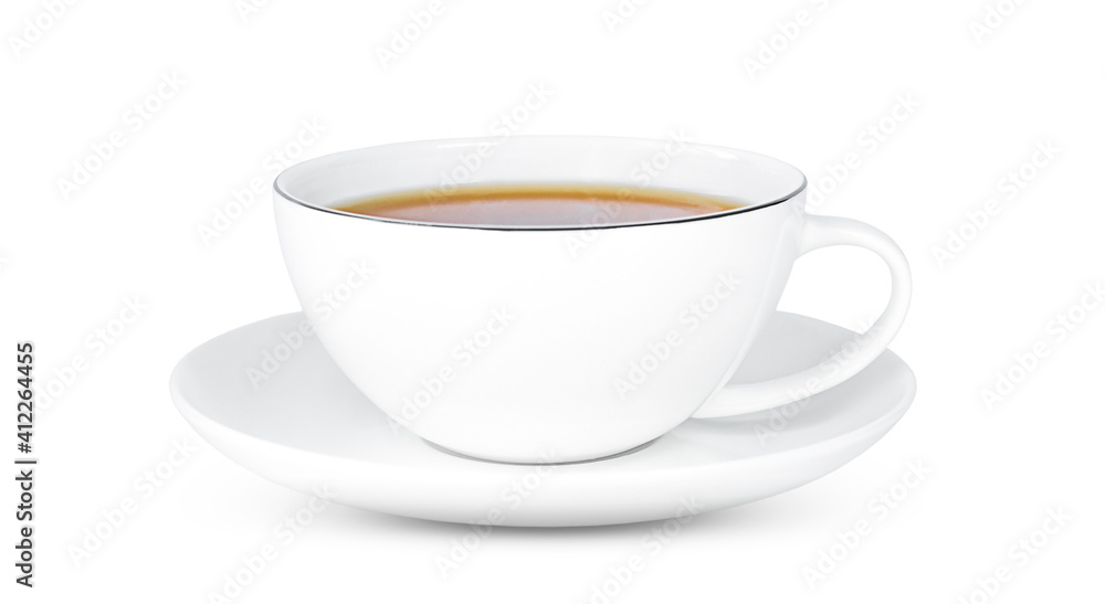 A cup of tea with tea isolated on white background A cup of tea with tea isolated on white background