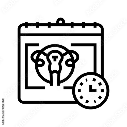 ovulation woman line icon vector. ovulation woman sign. isolated contour symbol black illustration