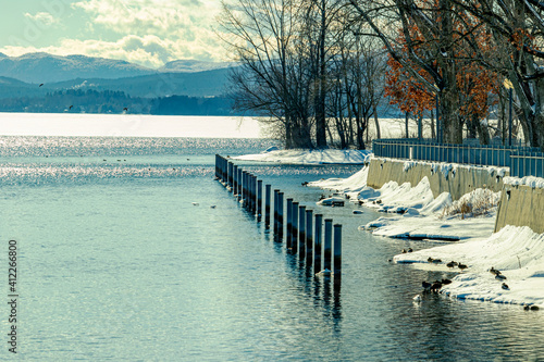 Rivière Magog Ancrage des quais  photo