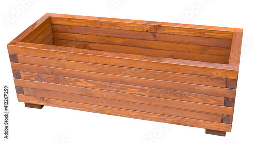 Obraz na plátně the new Wooden planter box