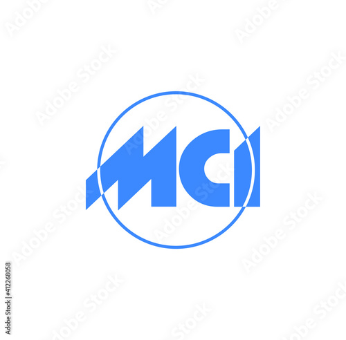 Bold Letters MCI logo in a thin circle. MCI logo.