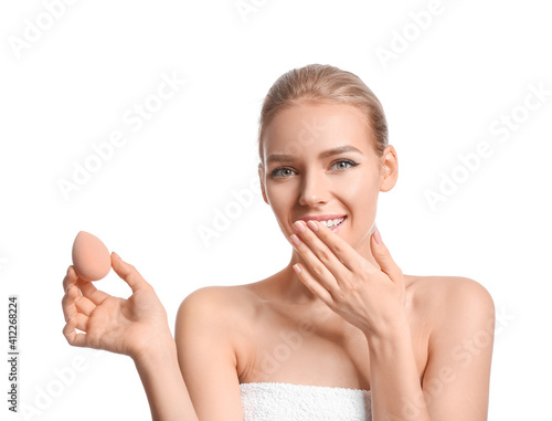 Beautiful young woman with ...
