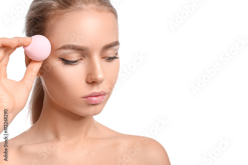 Beautiful young woman with ...