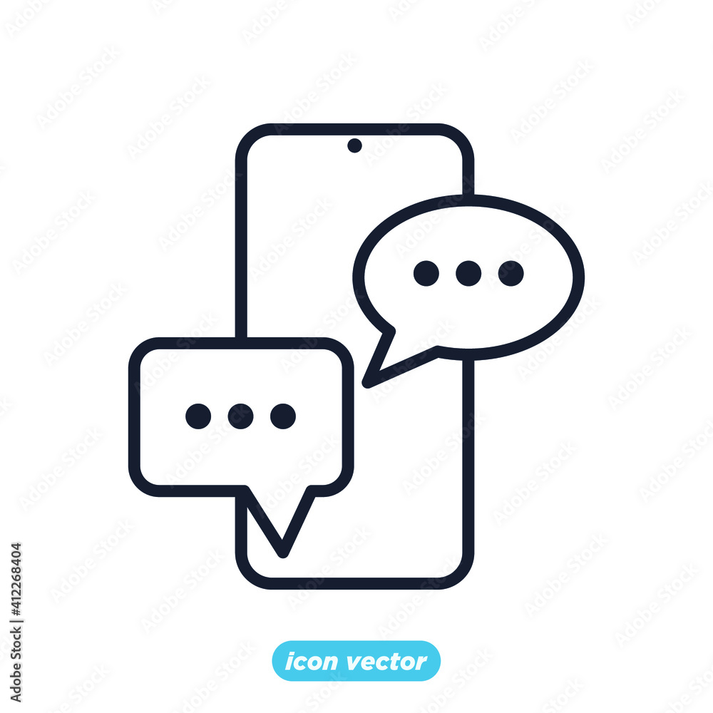 Message Chat icon. SMS mail symbol template for graphic and web design collection logo vector illustration Message Chat icon. SMS mail symbol template for graphic and web design collection logo vector illustration