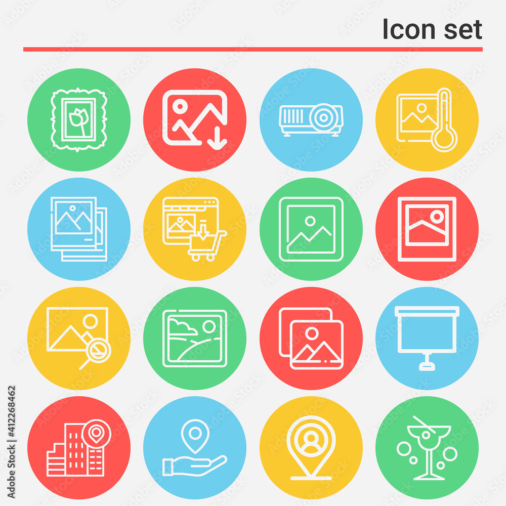 16 pack of situation lineal web icons set 16 pack of situation lineal web icons set