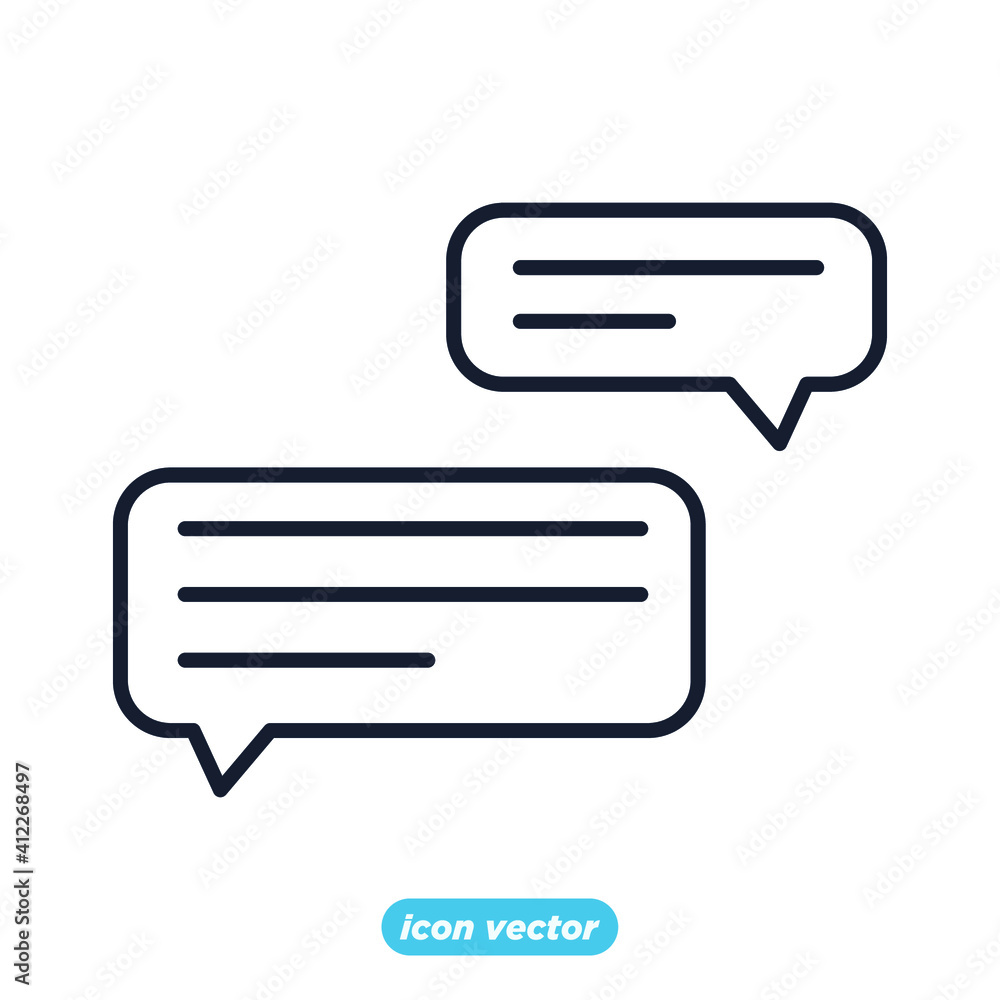 Message Chat icon. SMS mail symbol template for graphic and web design collection logo vector illustration Message Chat icon. SMS mail symbol template for graphic and web design collection logo vector illustration