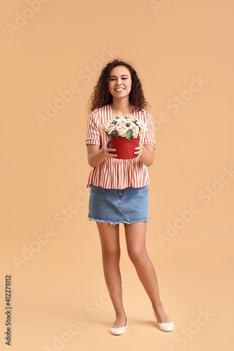 Beautiful young woman with ...