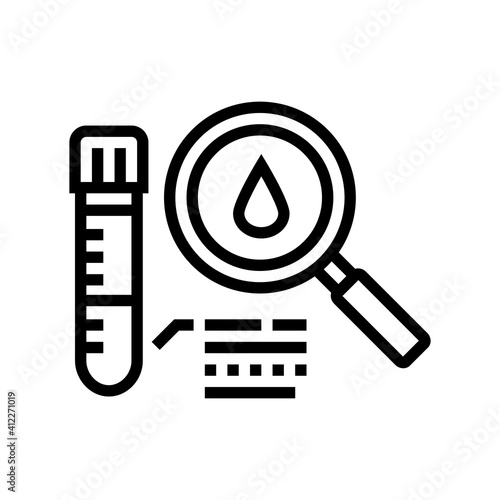 analysis for fertilization line icon vector. analysis for fertilization sign. isolated contour symbol black illustration