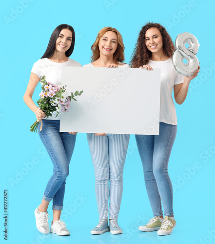 Beautiful women with flower...