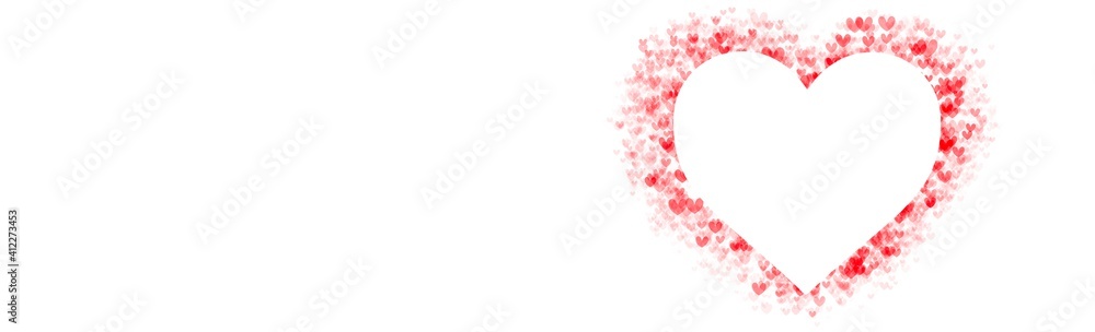 Abstract Backgrounds white hart with copy space , isolated on white background in valentine 's day