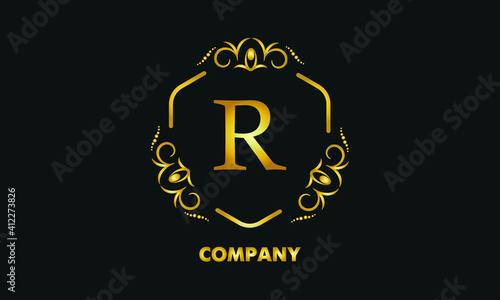 Stylish emblem. Elegant exquisite logo with the letter A, a sign for a restaurant, jewelry, boutiques, hotels, business.