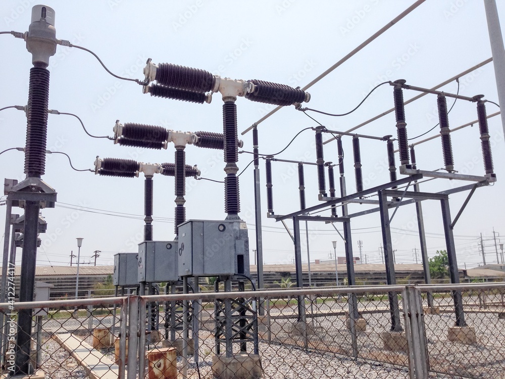 High voltage Gas Insulated circuit breaker in switchyard and electrical