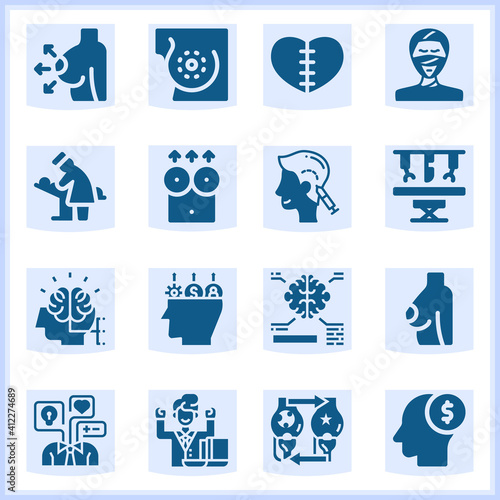 Surgical operation  related simple set. 16  filled