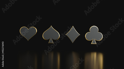 3d Rendering Play card Icon